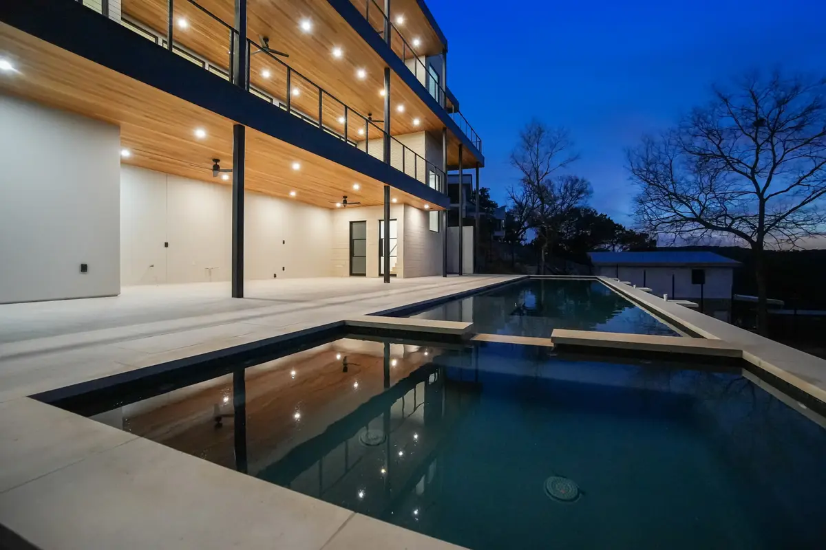 Cypress pool exterior view